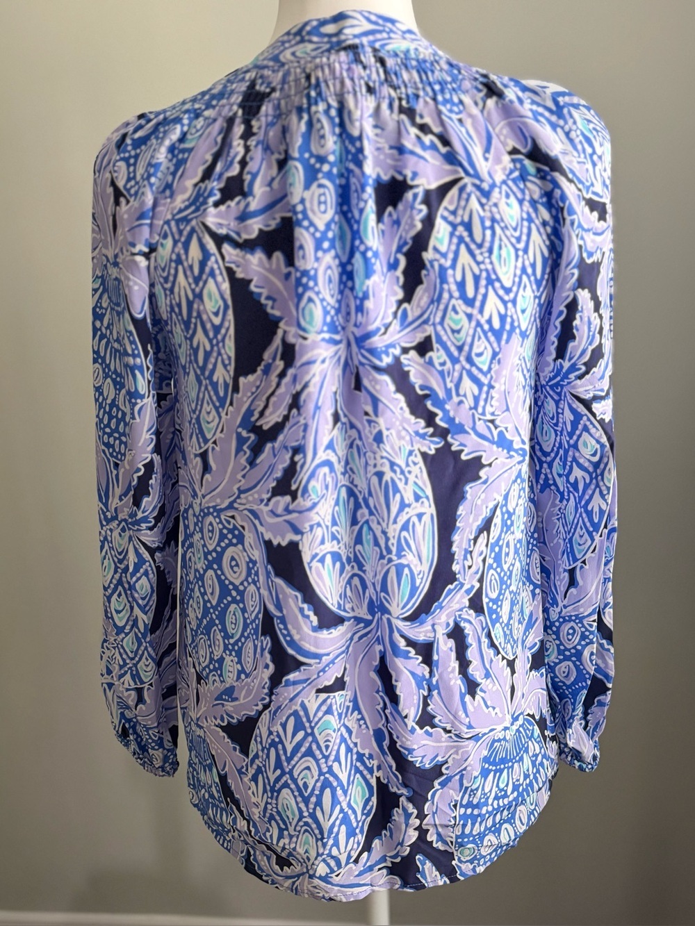 Lilly Pulitzer Elsa Silk Blouse Size XXS - Picture 3 of 7